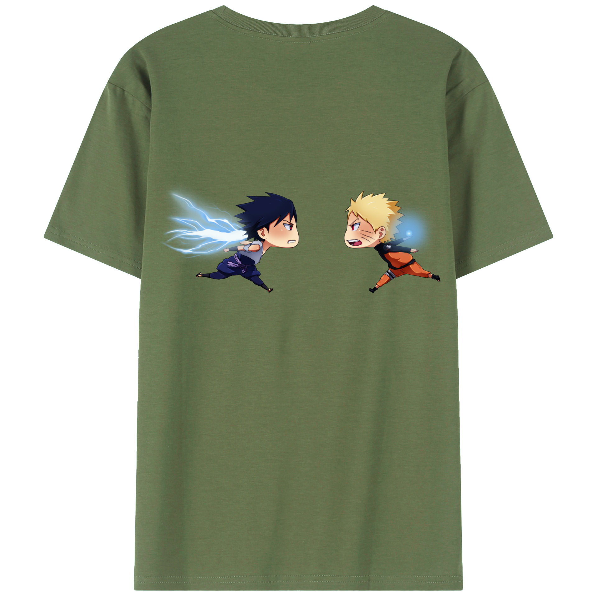 （画像用） NARUTO -ナルト- うずまき ナルト Uzumaki Naruto 綿100％ メンズ半袖Tシャツ（バックプリント） 通気性